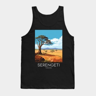 A Pop Art Travel Print of the Serengeti National Park - Tanzania Tank Top